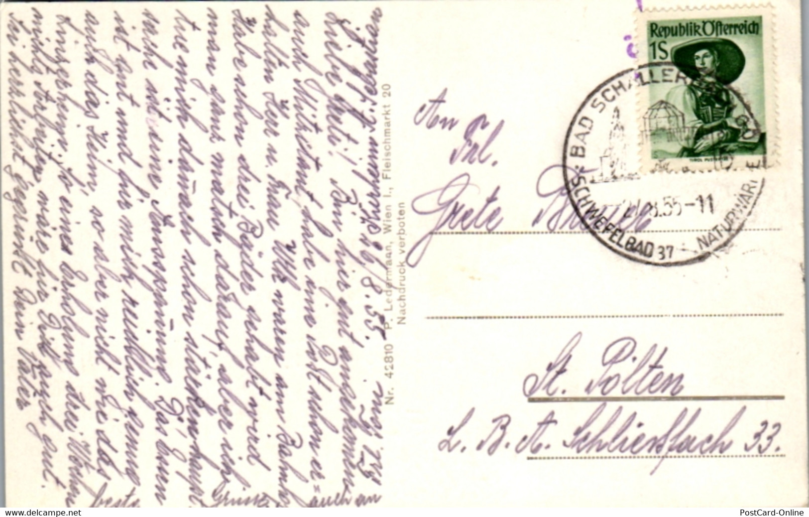 9581 - Oberösterreich - Bad Schallerbach , Linzerheim , Kurheim , Grüße - Gelaufen 1955 - Bad Schallerbach