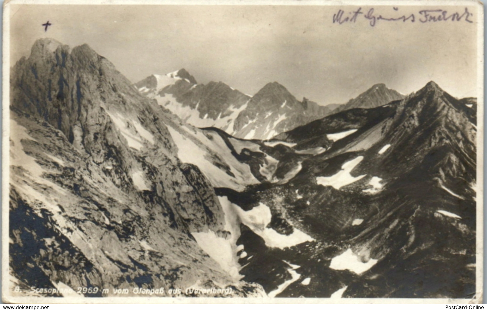 9591 - Vorarlberg - Scesaplana , Schesaplana Vom Ofenpass Aus Gesehen - Gelaufen 1922 - Brandertal