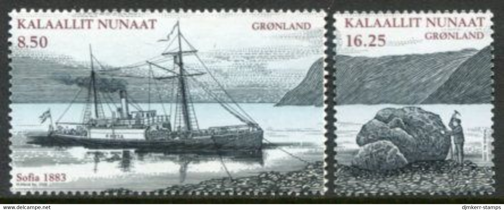 GREENLAND 2008 Expeditions VI: Adolf Erik Nordensköld  MNH / **.   Michel 519-20 - Ungebraucht