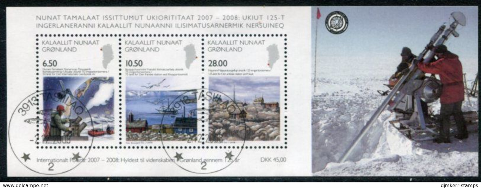GREENLAND 2008 Polar Year And Scientific Anniversaries Block Used.   Michel Block 42 - Oblitérés