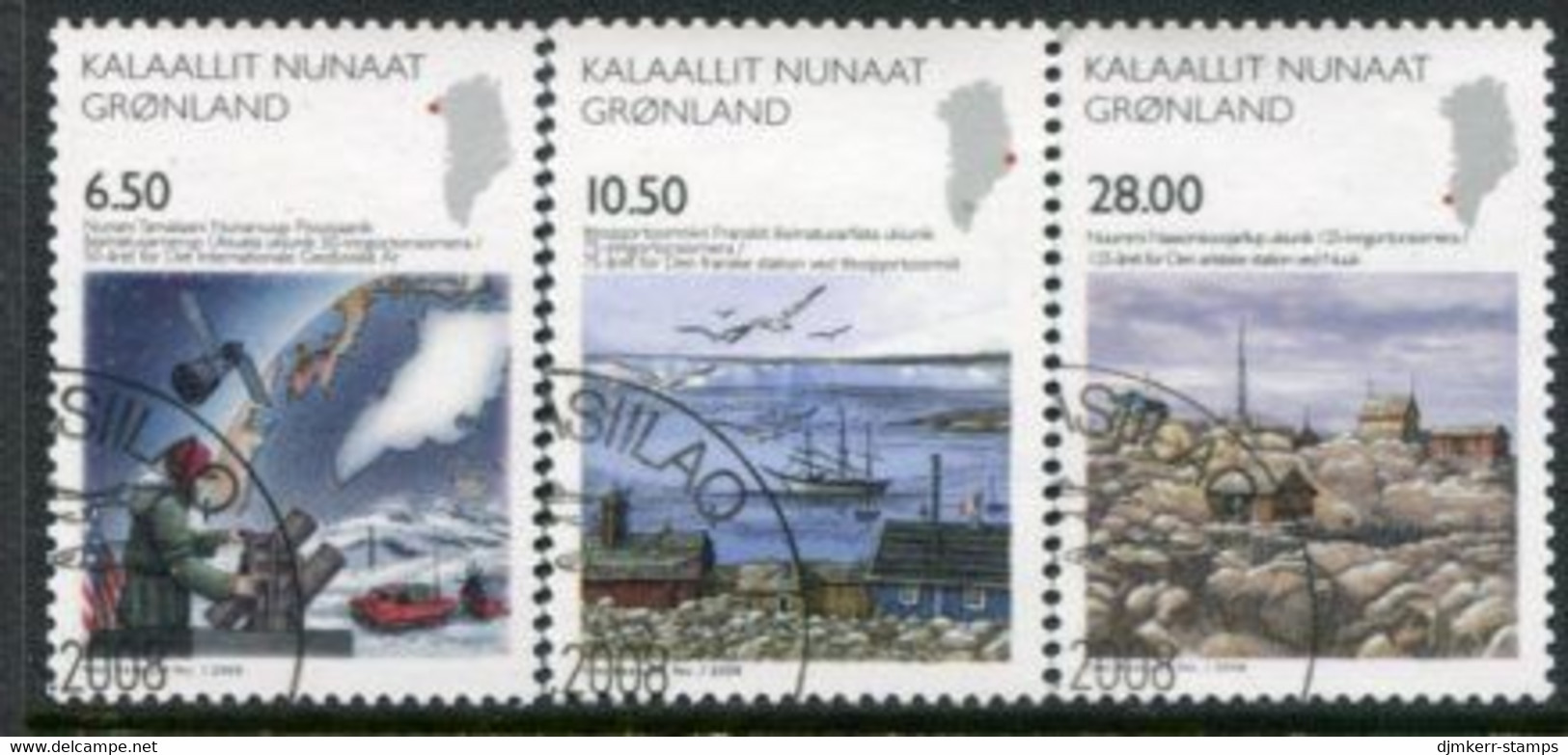 GREENLAND 2008 Polar Year And Scientific Anniversaries  Used.   Michel 516-18 - Usados