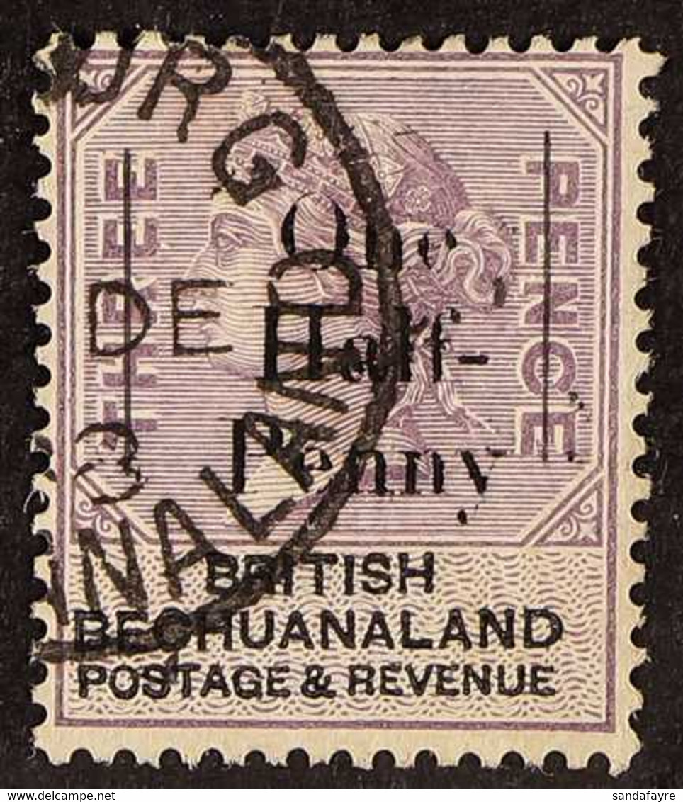 BRITISH BECHUANALAND 1888 "One Half-Penny" On 3d Pale Reddish Lilac And Black, SG 29, Fine Cds Used. For More Images, Pl - Altri & Non Classificati