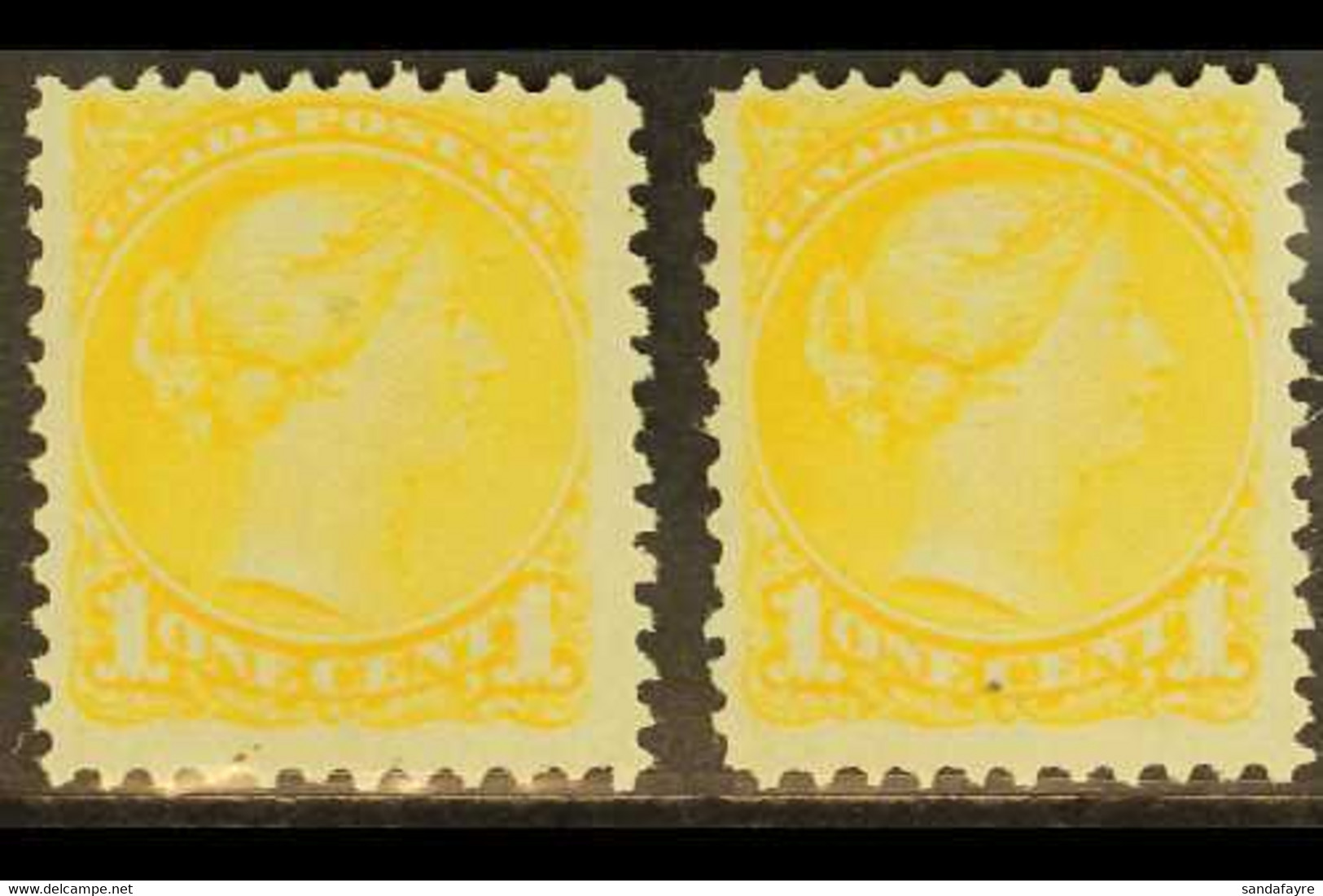 1873-79 Small Queen Perf 11½ X 12 1c Yellow, SG 91/93 Group, Two Different Shades SUPERB NEVER HINGED MINT, Good Colours - Autres & Non Classés