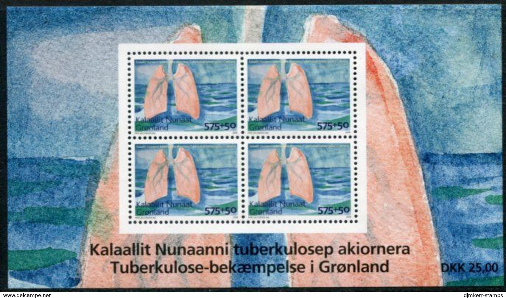 GREENLAND 2008 Tuberculosis Campaign Block MNH / **.   Michel Block 41 - Nuevos