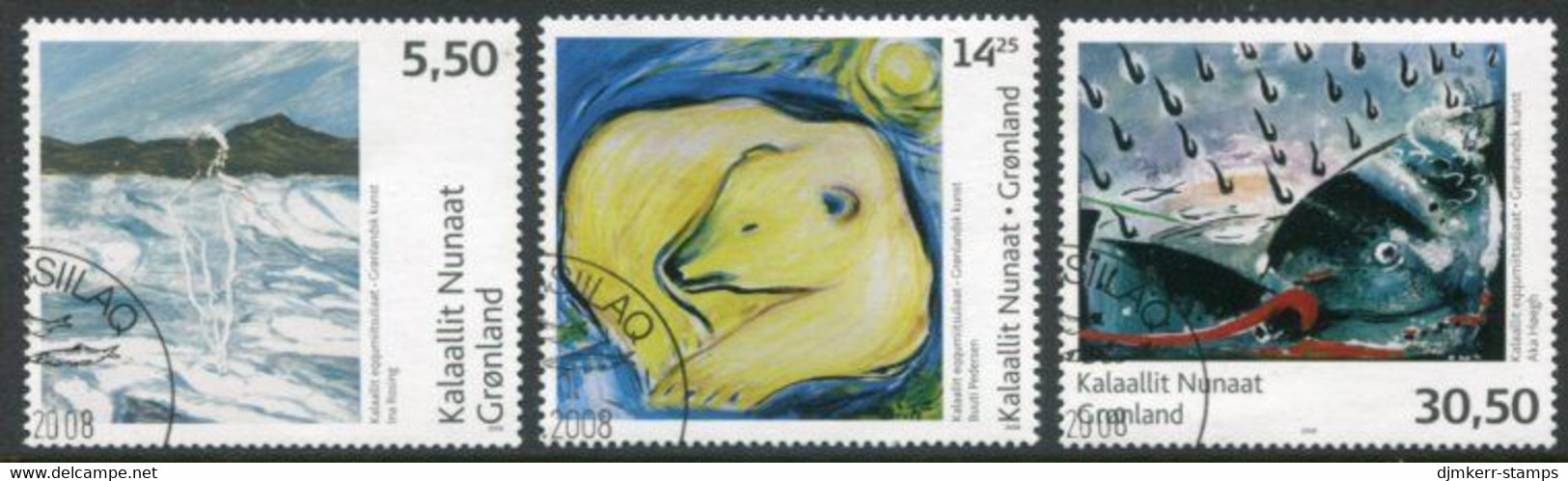 GREENLAND 2008 Contemporary Art II  Used.   Michel 506-08 - Used Stamps