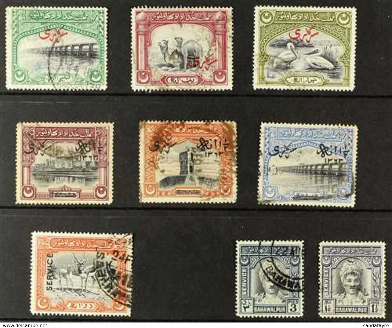 OFFICIALS 1945 Fine Used All Different Selection. With (1 Jan) ½a, 1a And 4a; (Mar-May) Surcharges Set; (June) 2a Black  - Bahawalpur