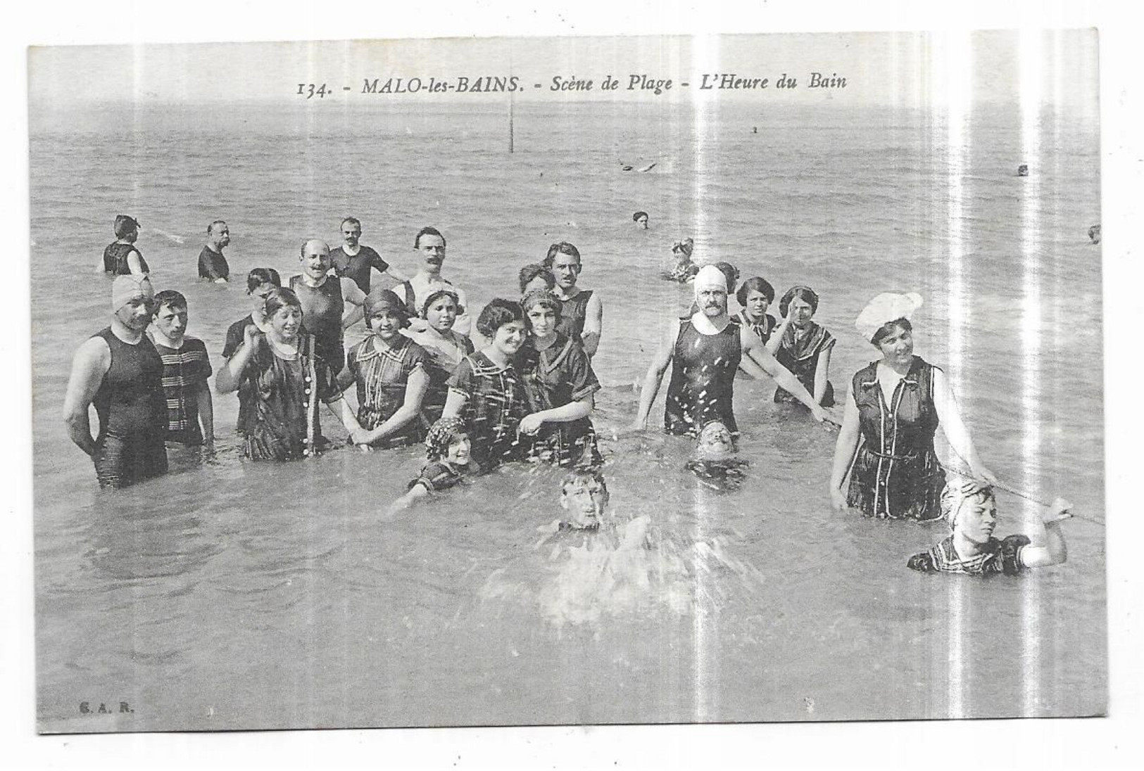 Malo Les Bains Scène De Plage L' Heure Du Bain - Malo Les Bains