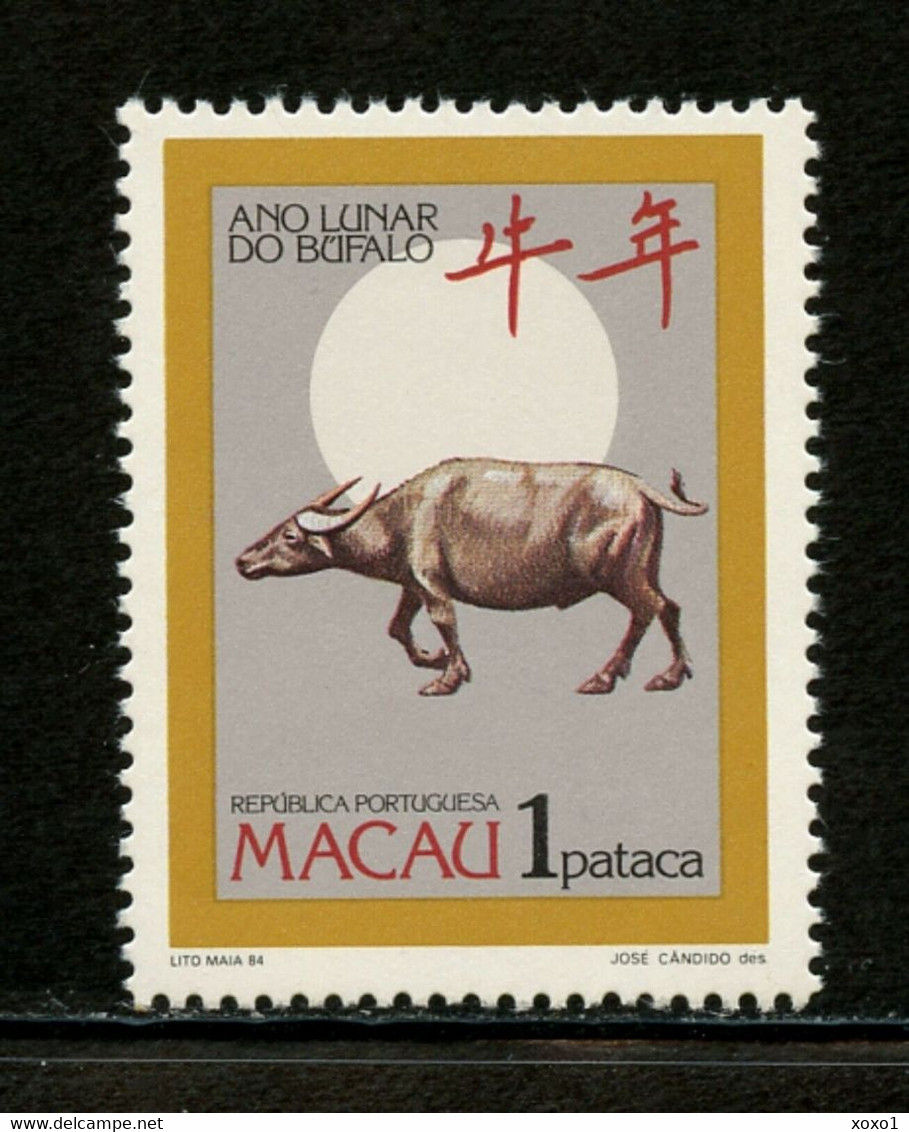 Chinese New Year - Macau 1985 Portuguese Province MiNr. 532 Chinese New  Year Year of the Ox Water buffalo1v MNH** 6,00 €