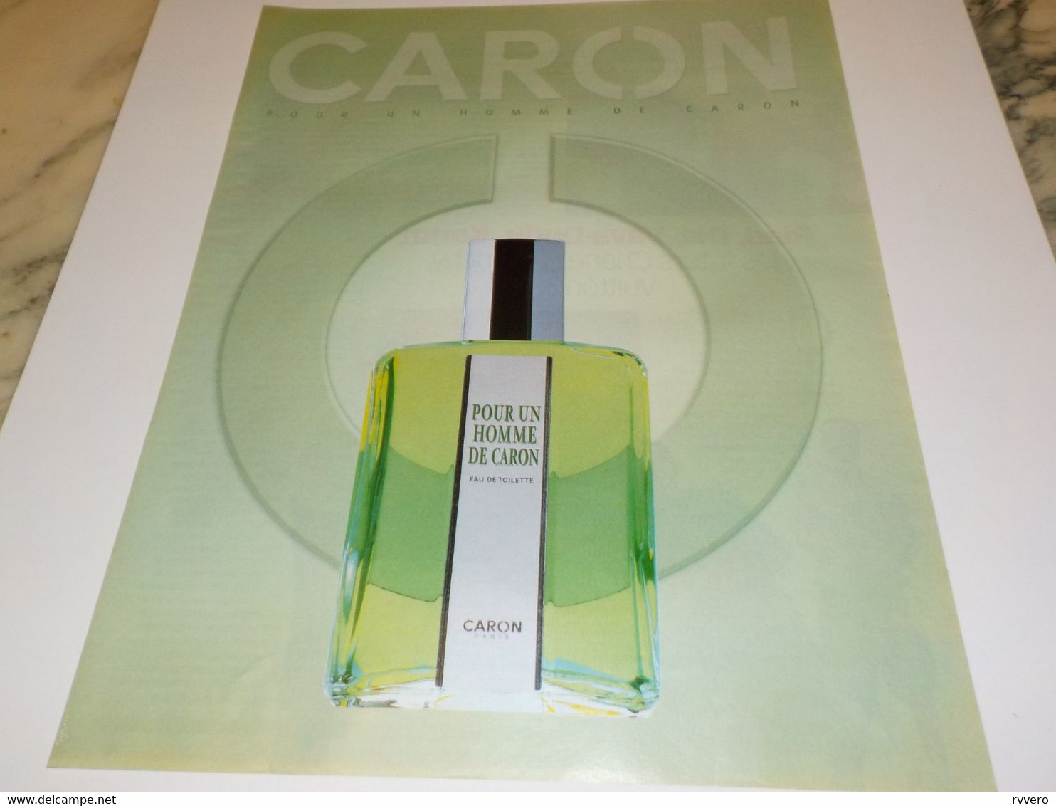 PUBLICITE  PARFUM UN HOMME  DE CARON  2002 - Non Classés