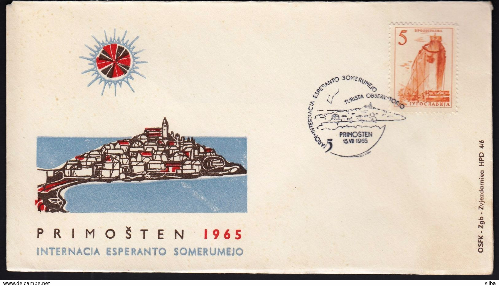 Yugoslavia Croatia Primosten 1965 / Internacia Esperanto Somerumejo - Esperanto