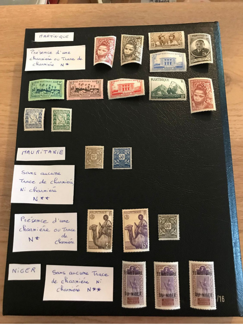 COLONIES FRANCAISES AVANT INDEPENDANCE - Gros lot de Timbres divers colonies Neuf** et Neuf* - TTB Etat voir luxe