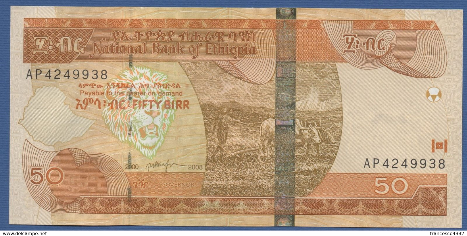 ETHIOPIA - P.51d – 50 Birr 2000 2008 - UNC Prefix AP - Aethiopien