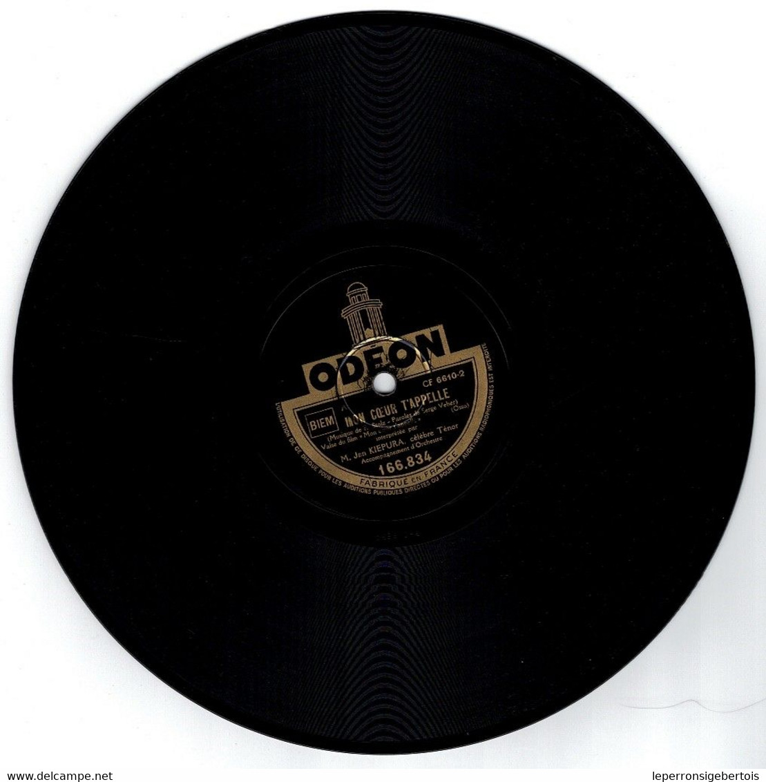 78 Tours - 1 Mon Coeur T' Appelle - 2 Le Bel Amour Que J'ai Pour Toi - Valses De Film -  Disque Odeon - - 78 Rpm - Schellackplatten