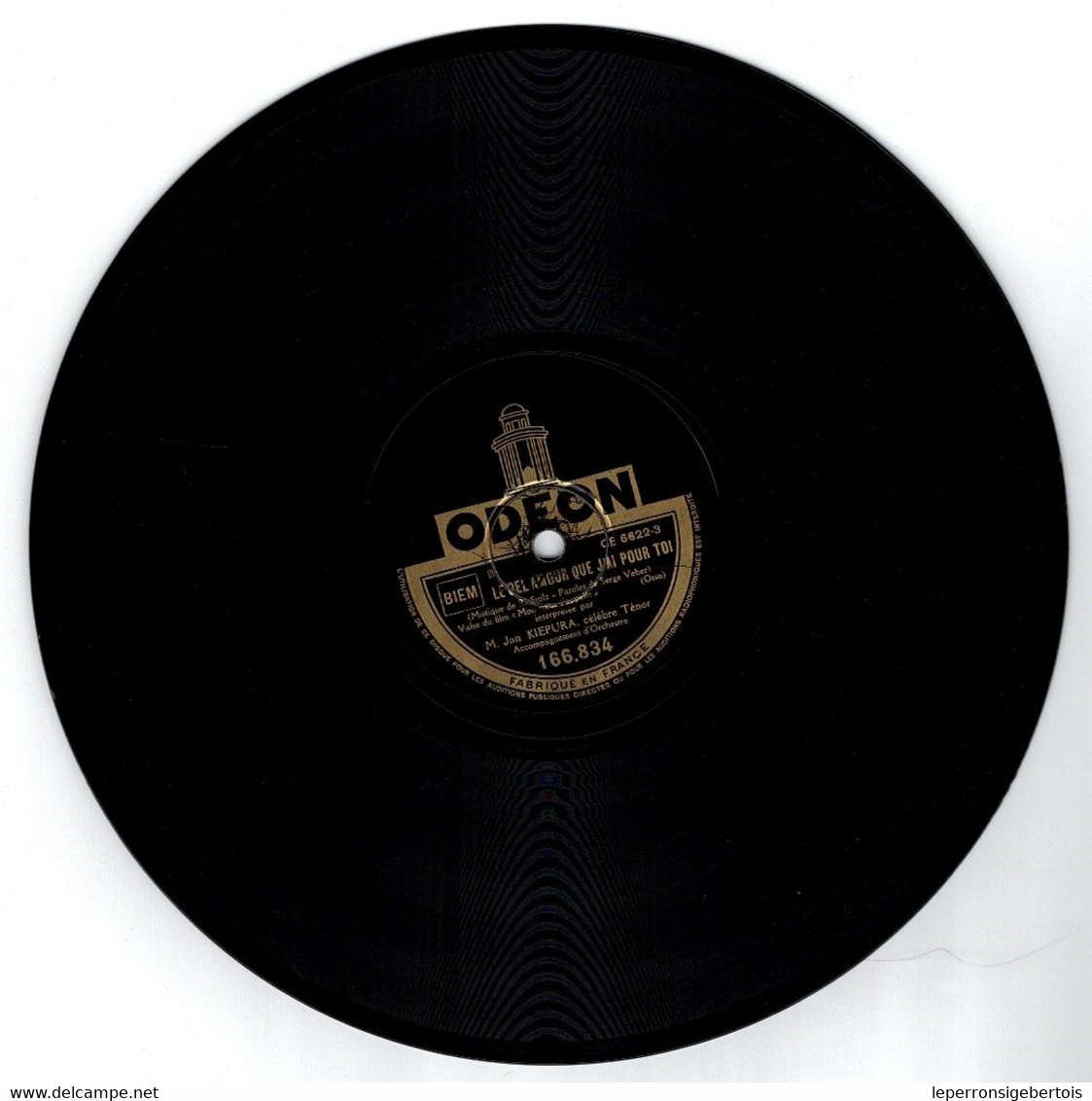 78 Tours - 1 Mon Coeur T' Appelle - 2 Le Bel Amour Que J'ai Pour Toi - Valses De Film -  Disque Odeon - - 78 Rpm - Schellackplatten