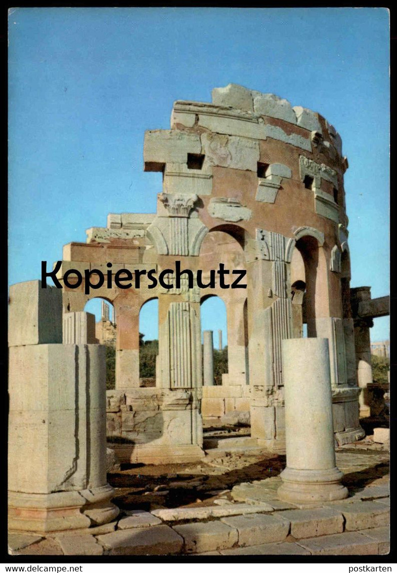 ÄLTERE POSTKARTE LIBYA LEPTIS MAGNA LIBIA RUINS ROMAN MARKET ANTIQUITIES LIBYEN Libiya Cpa Postcard Ansichtskarte AK - Libia