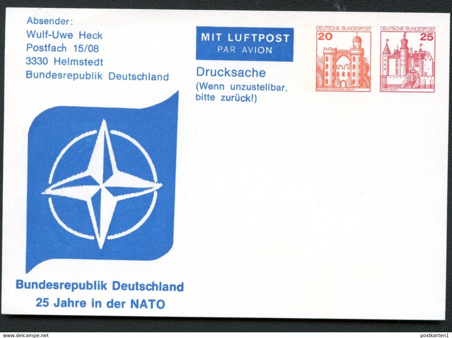 Bund PP120 B2/001 25 J. In Der NATO 1980 NGK 5,00 € - Privé Postkaarten - Ongebruikt