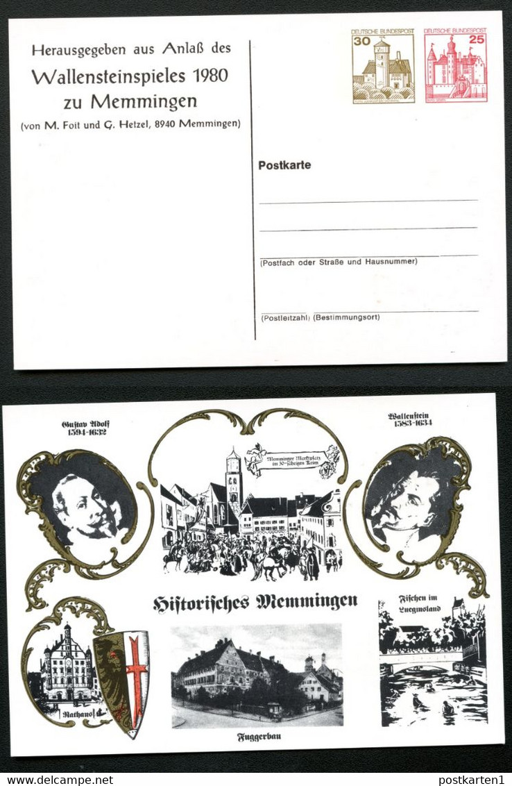 Bund PP122 C2/001 WALLENSTEINSPIEL MEMMINGEN 1980 NGK 5,00 € - Postales Privados - Nuevos