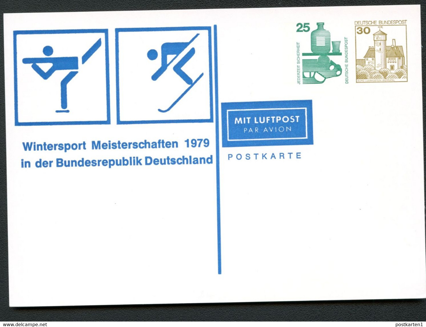Bund PP127 WINTERSPORT-MEISTERSCHAFTEN Garmisch-Partenkirchen 1979 - Privé Postkaarten - Ongebruikt