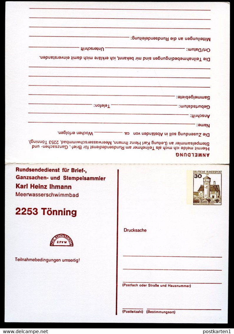 Bund PP139 RUNDSENDEDIENST TÖNNING 1974 - Cartoline Private - Nuovi