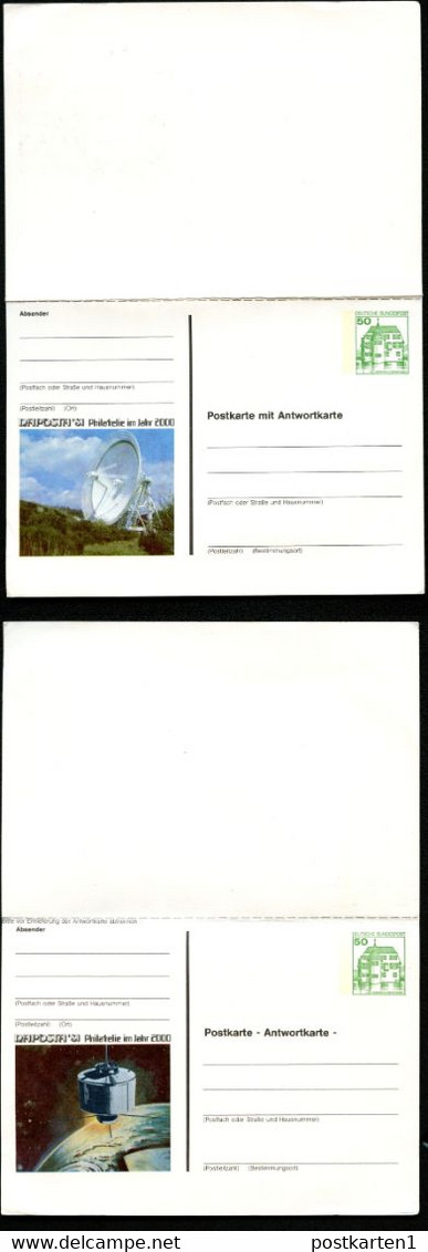 Bund PP142 C1/001 ERDFUNKSTELLE + SATELLIT Stuttgart 1981 NGK 5,00 € - Privé Postkaarten - Ongebruikt