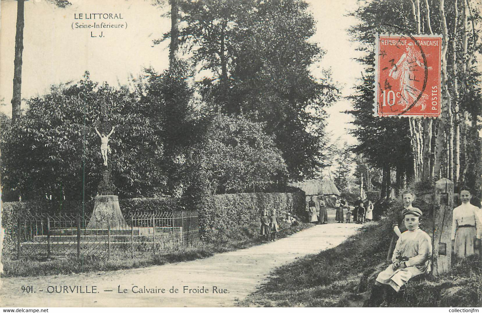 CPA FRANCE 76 "Ourville, Le Calvaire De Froide Rue" - Ourville En Caux