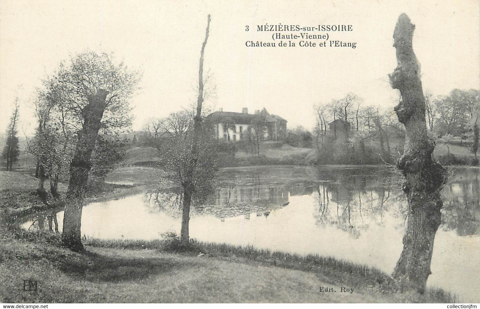 CPA FRANCE 87 "Mezières Sur Issoire, Château De La Côte Et L'Etang" - Meziere Sur Issoire