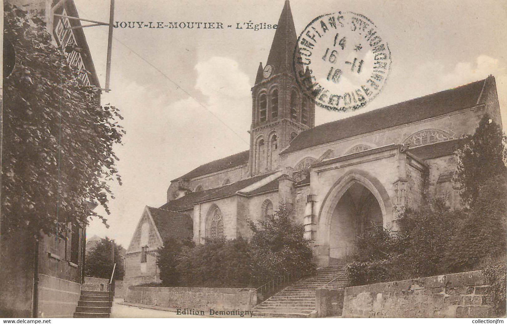CPA FRANCE 95 "Jouy Le Moutier, L'église" - Jouy Le Moutier