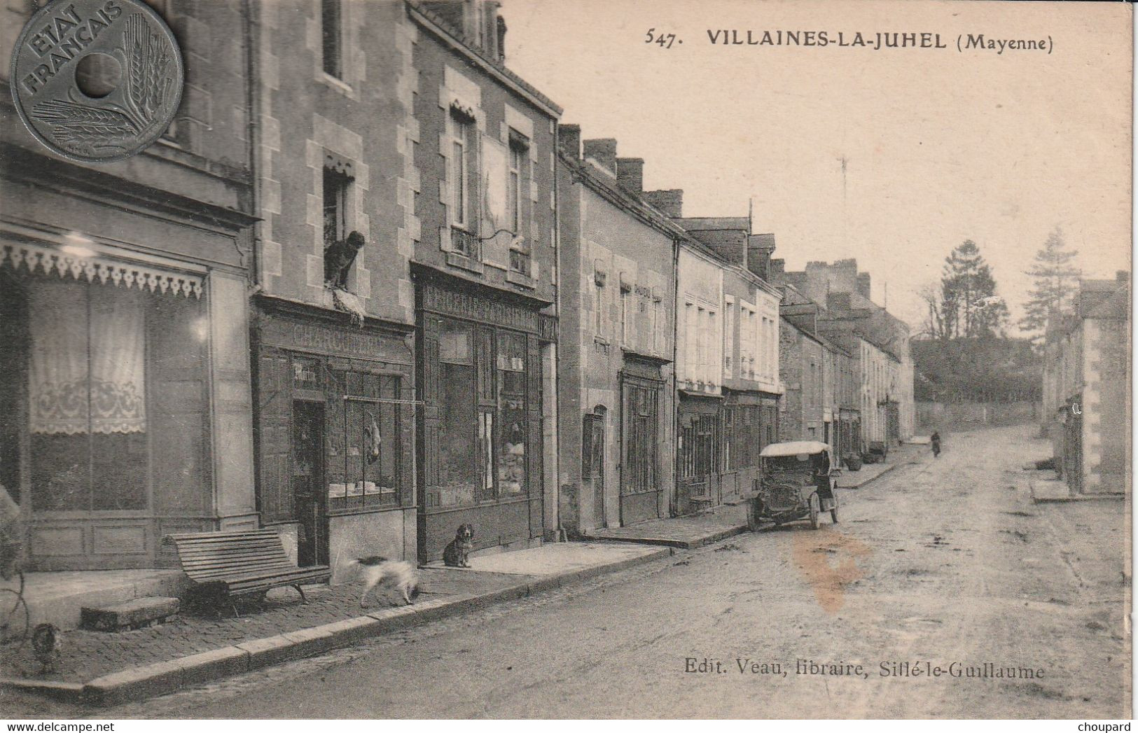 53 - Carte Postale Ancienne De  Villaines La Juhel   Centre Bourg - Villaines La Juhel