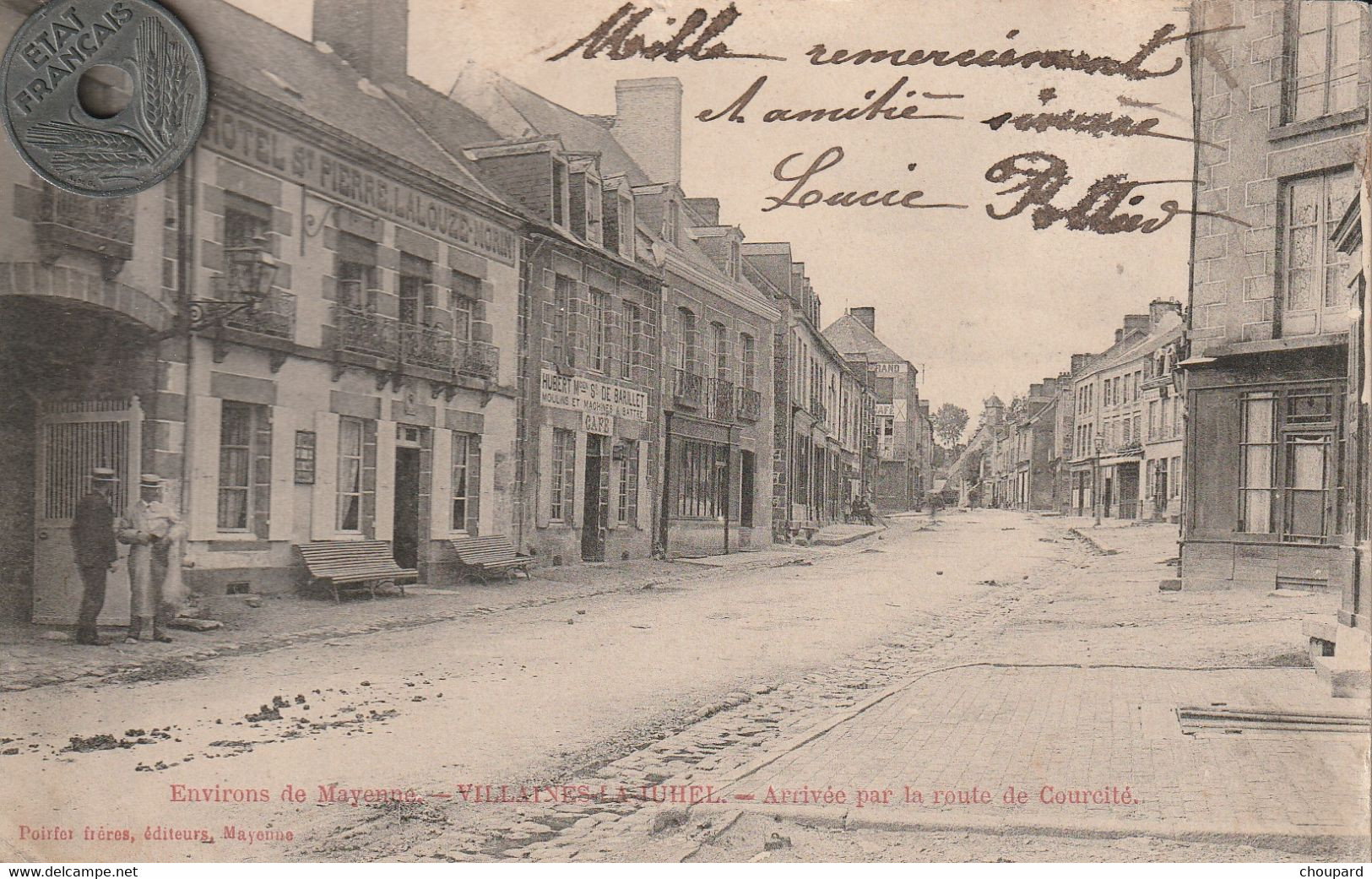 53 - Carte Postale Ancienne De  Villaines La Juhel   Centre Bourg - Villaines La Juhel