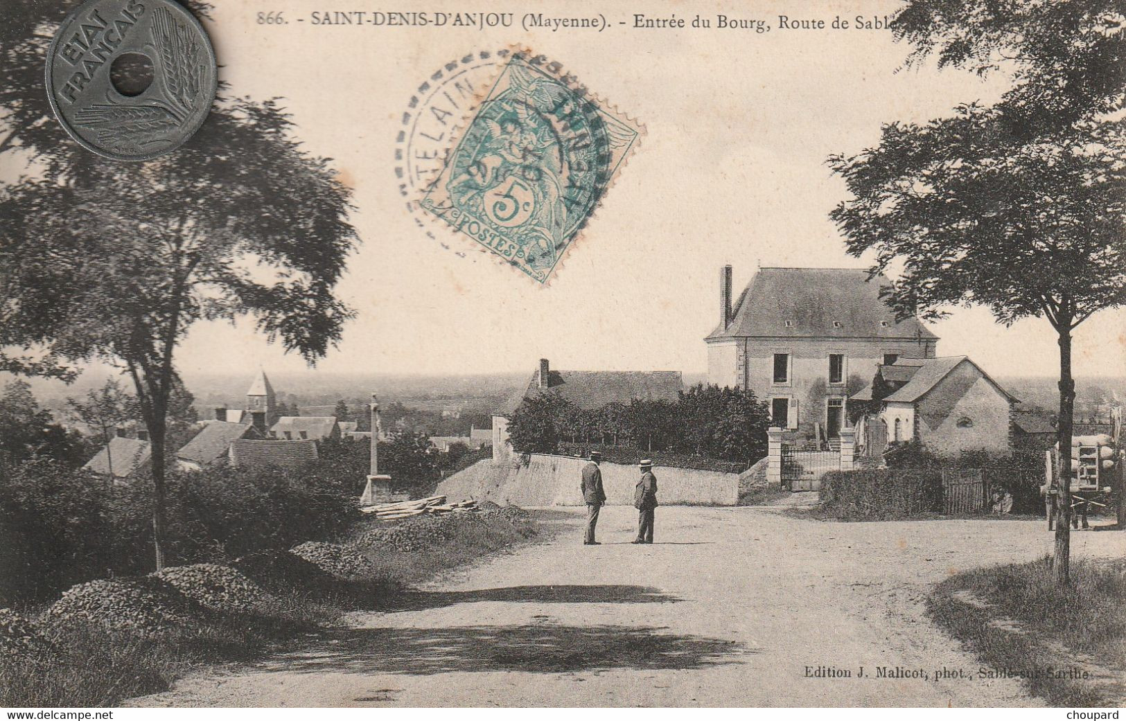 53 - Carte Postale Ancienne De  Saint Denis D'Anjou   Entrée Du  Bourg - Autres & Non Classés