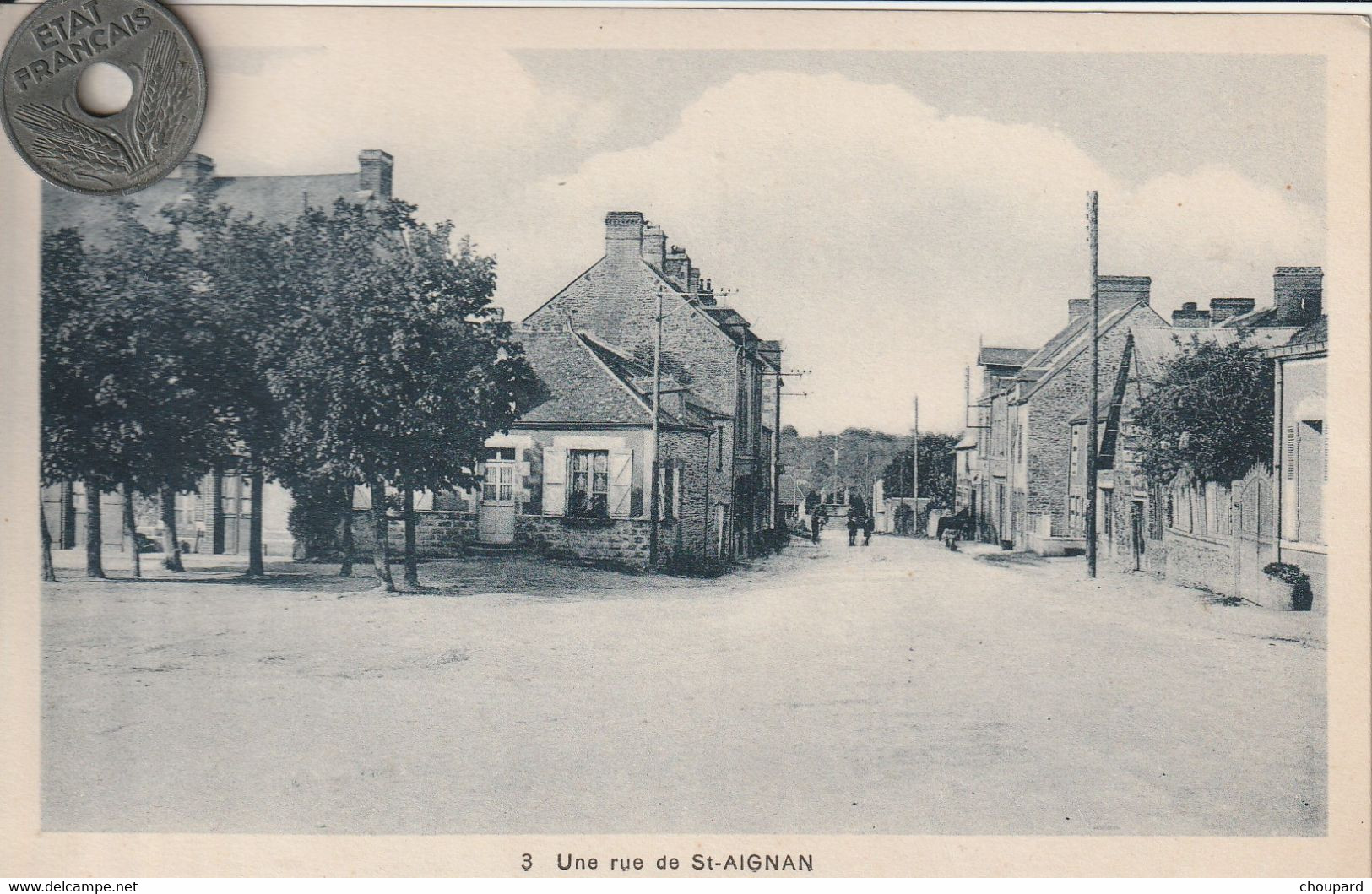 53 - Carte Postale Ancienne De  Une Rue De Saint Aignan - Autres & Non Classés