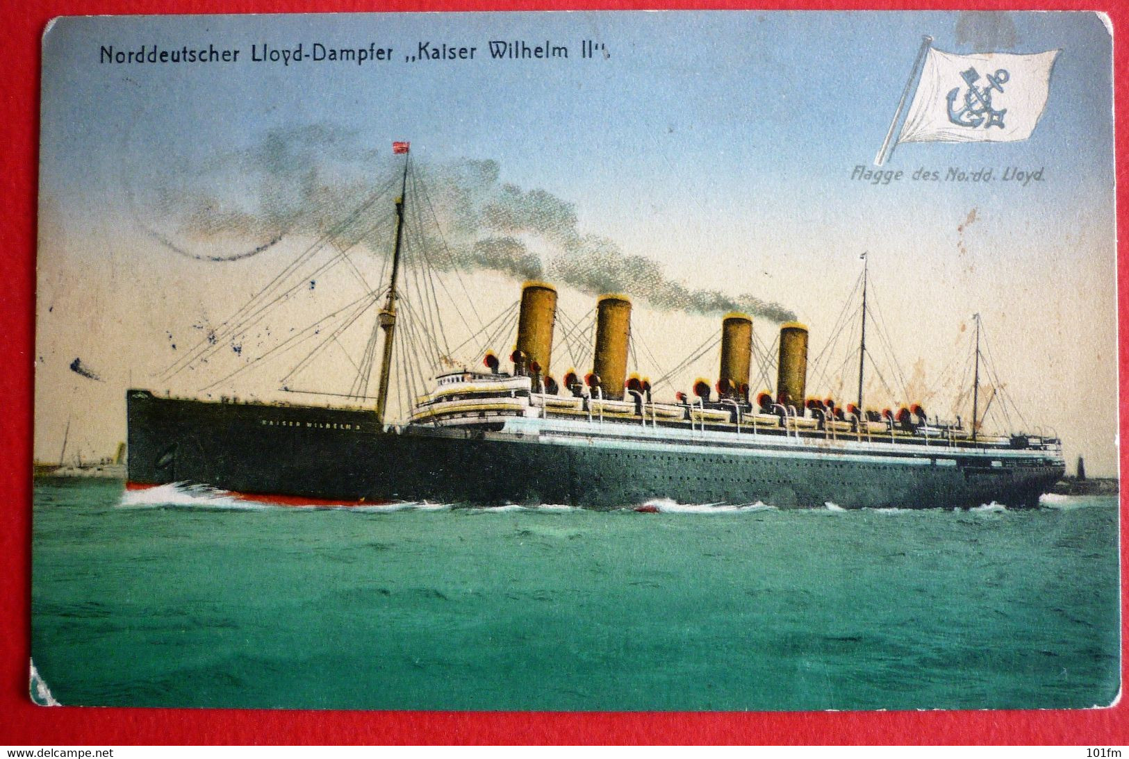 SS. "KAISER WILHELM II" , NORDDEUTSCHER LLOYD , USED 1910 - Paquebots