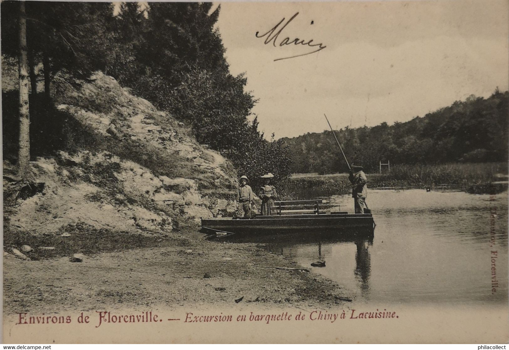 Environs De Florenville // Excursions En Barquette De Chiny A Lacuisine 190? Rare - Florenville