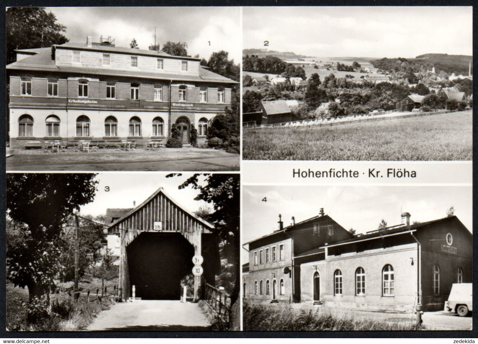 E0150 - TOP Hohenfichte Kr. Flöha - Bahnhof Erholungsheim Waldpark Holzbrücke - Bild Und Heimat Reichenbach - Flöha