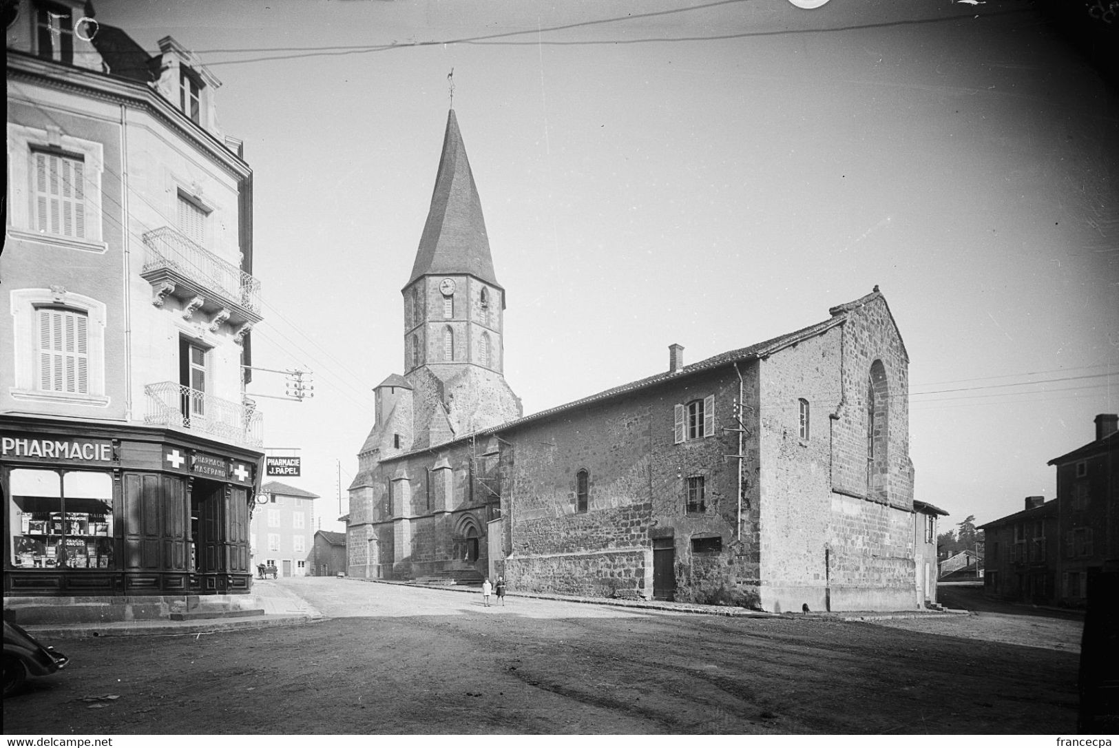 007 - HAUTE VIENNE - ROCHECHOUART - L'Eglise - Pharmacie Papel - Original Unique - Plaques De Verre