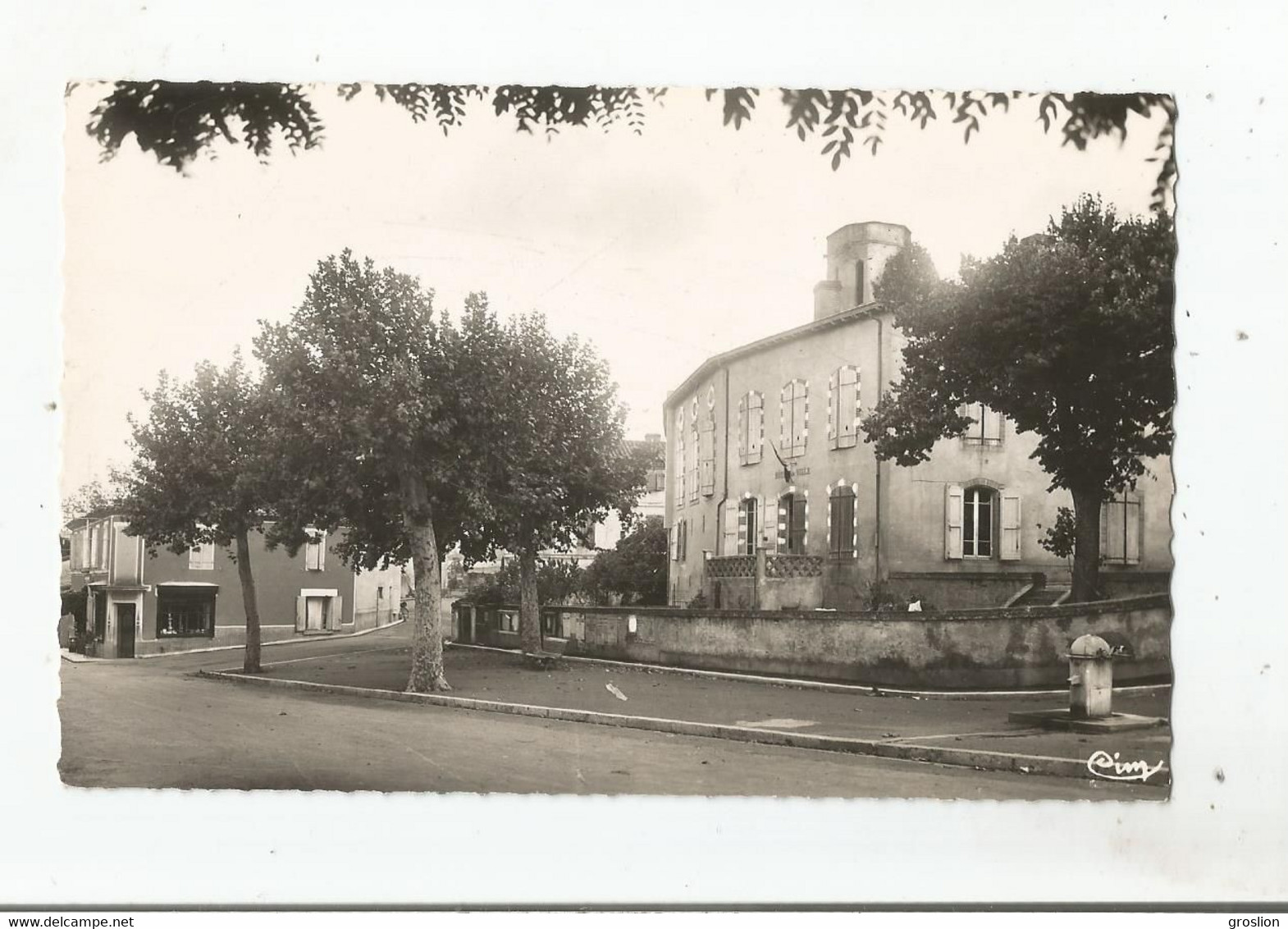 CADALEN (TARN) CARTE PHOTO  PLACE DE LA MAIRIE - Cadalen