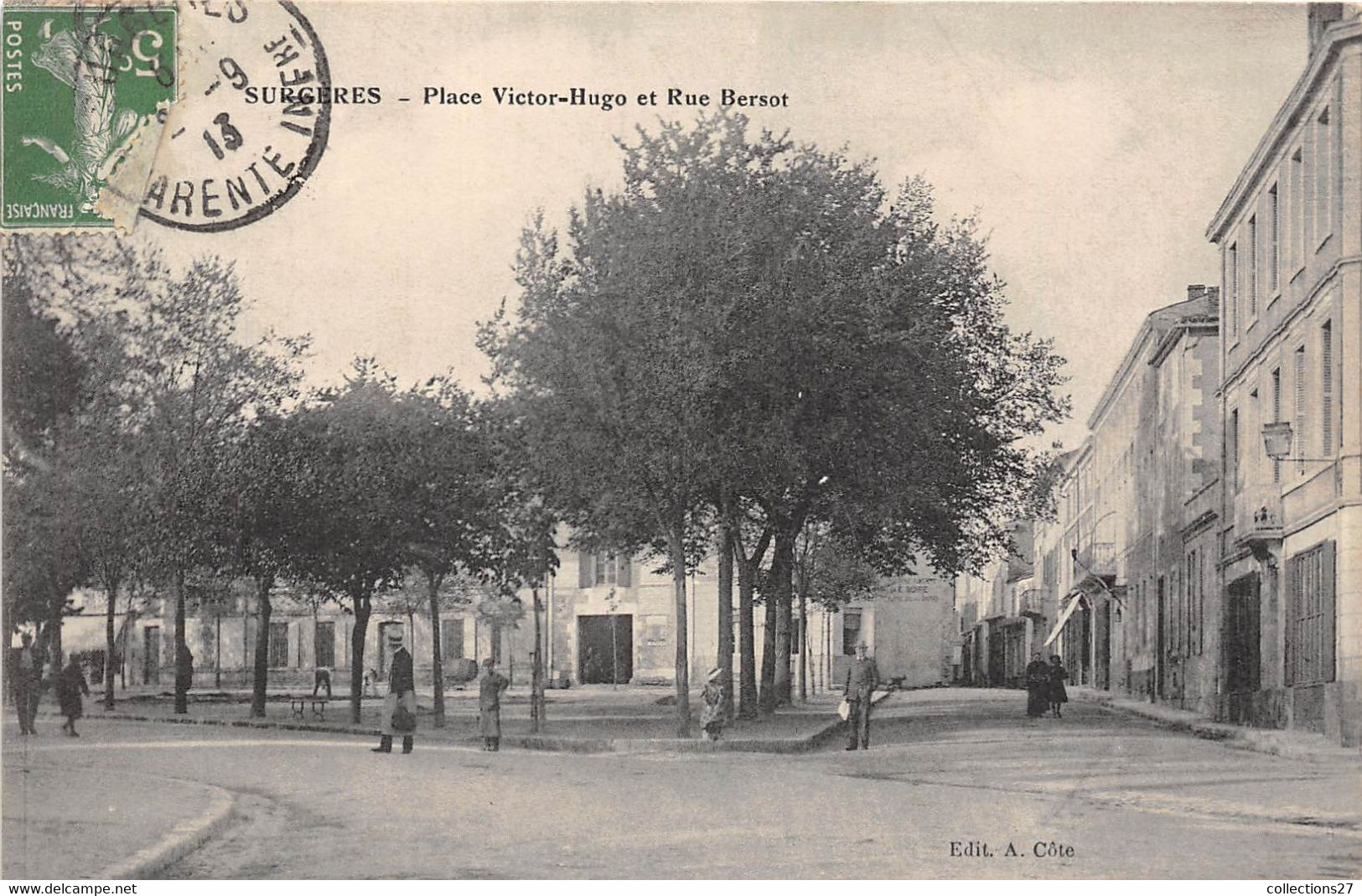 17-SURGERES- PLACE VICTOR-HUGO ET RUE BERSOT - Surgères