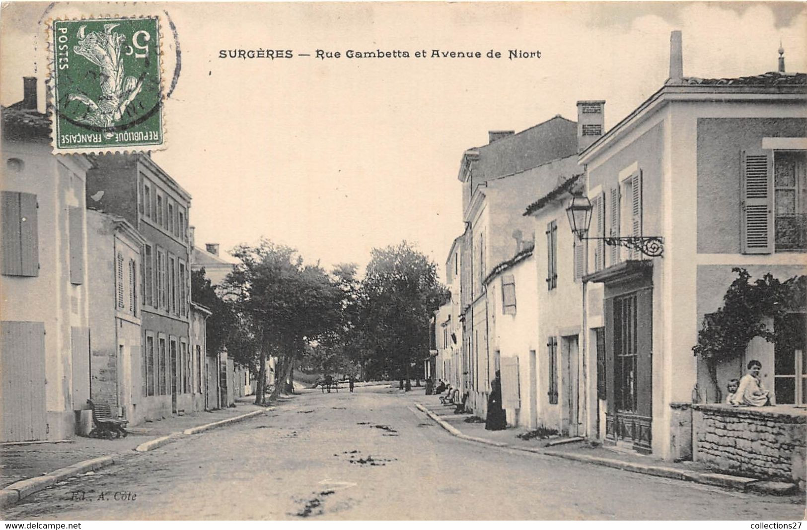 17-SURGERES- RUE GAMBETTA ET AVENUE DE NIORT - Surgères