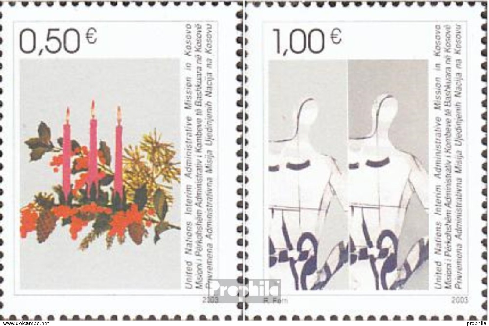 Kosovo 16-17 (kompl.Ausg.) Jahrgang 2003 Komplett Postfrisch 2003 Weihnachten Und Neujahr - Gebraucht