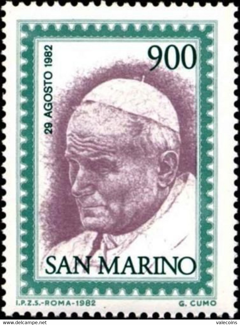 # SAN MARINO - 1982 - Papa San Giovanni Paolo II - Set Stamp MNH - Andere & Zonder Classificatie
