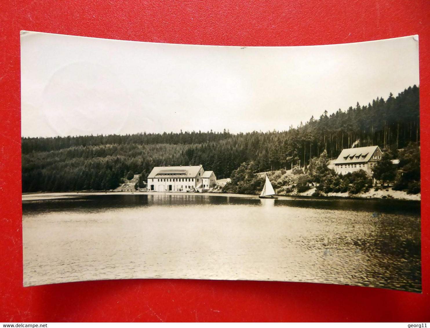 Lütschetalsperre - Stausee - Frankenhain - Segelboot - DDR 1963 - Echt Foto - Thüringen - Frankenhain