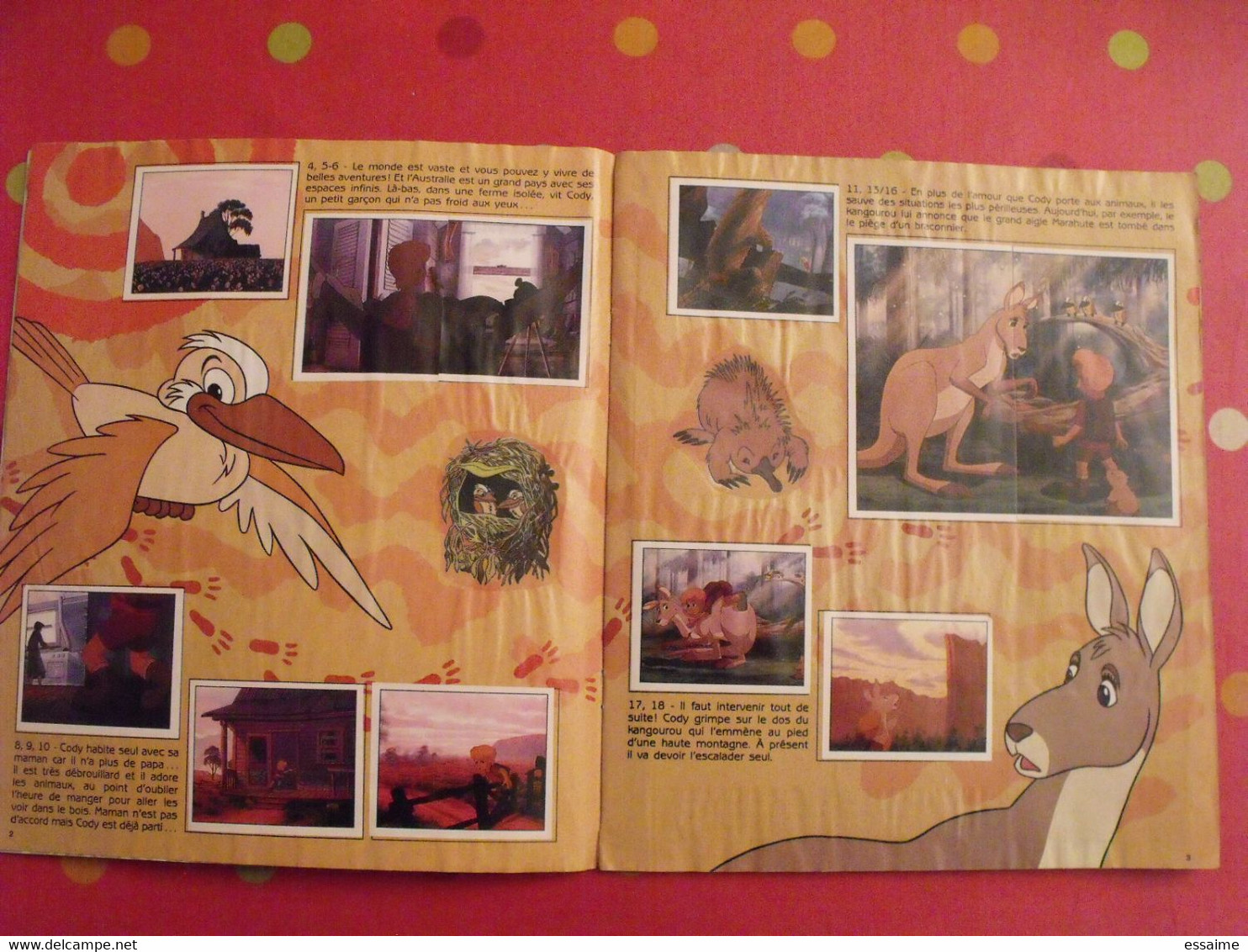 album d'images collées Panini. Bernard et Bianca au pays des kangourous. Complet (240 images). 1991