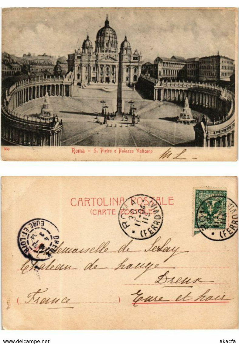 CPA AK ROMA S. Pietro E Palazzo Vaticano ITALY (550854) - San Pietro