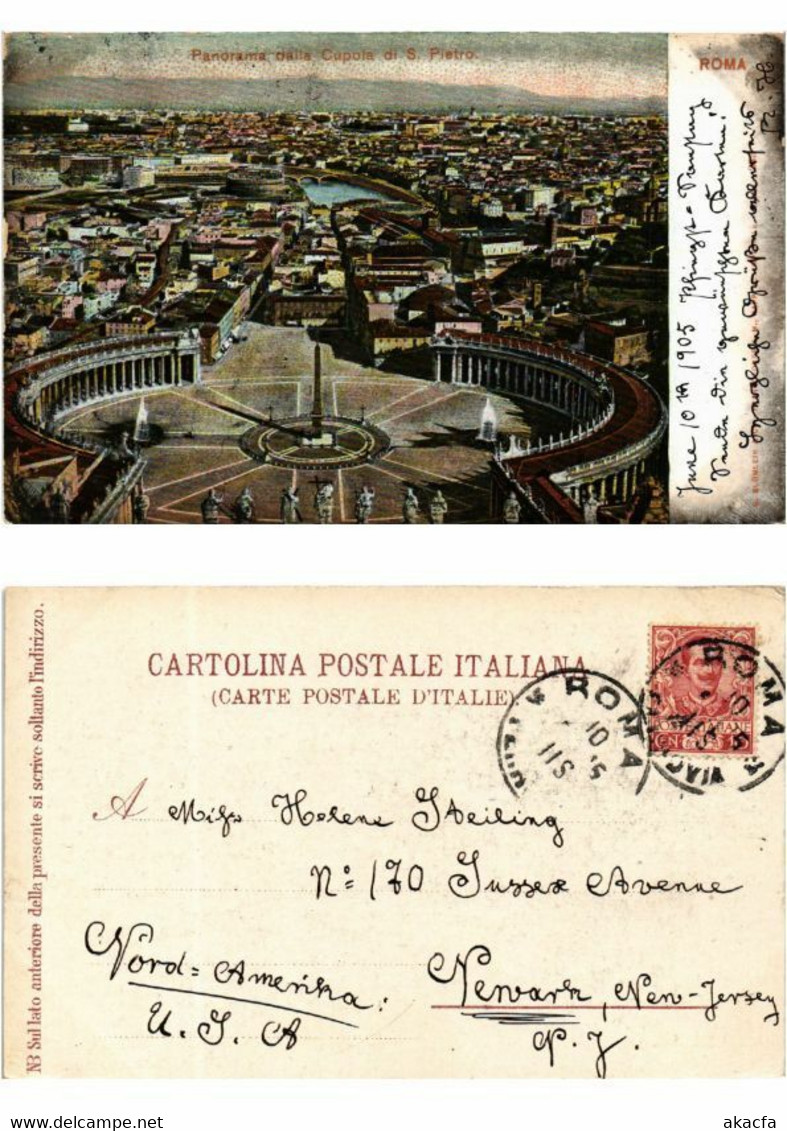 CPA AK ROMA Panorama Dalla Cupola Di S. Pietro ITALY (551389) - San Pietro