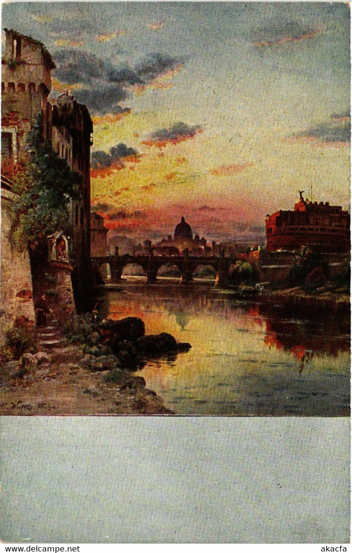 CPA AK ROMA Engelsburg Mit Tiber Un Engelsbrücke. Peterskuppel ITALY (551659) - Fiume Tevere