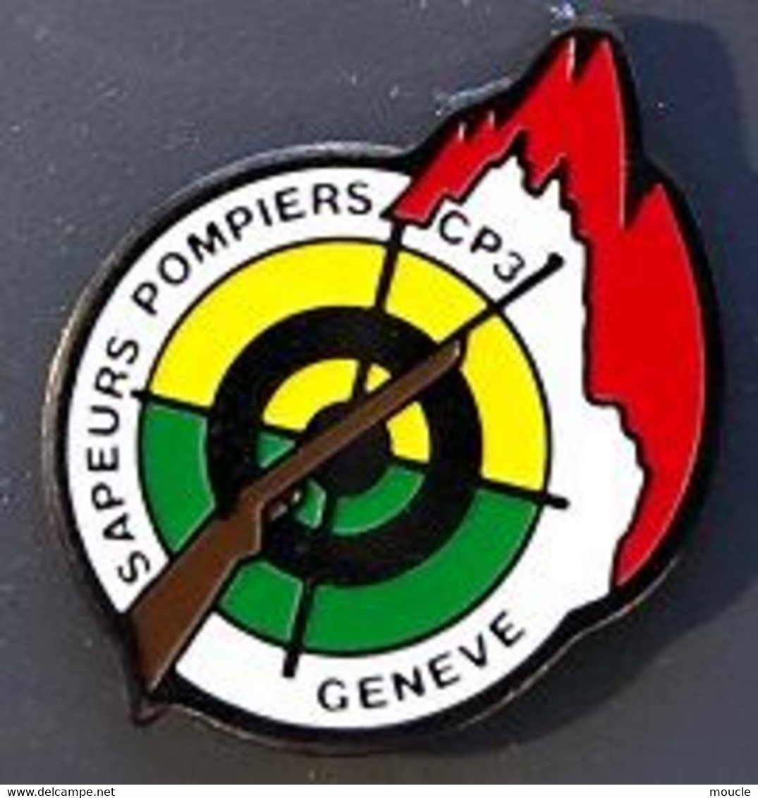 SAPEURS POMPIERS GENEVE CP3 - COMPAGNIE 3 - FUSIL - CIBLE - GENFER FEUERWEHTMANN - FIREFIGHTER GENEVA - POMPIERE -  (25) - Firemen