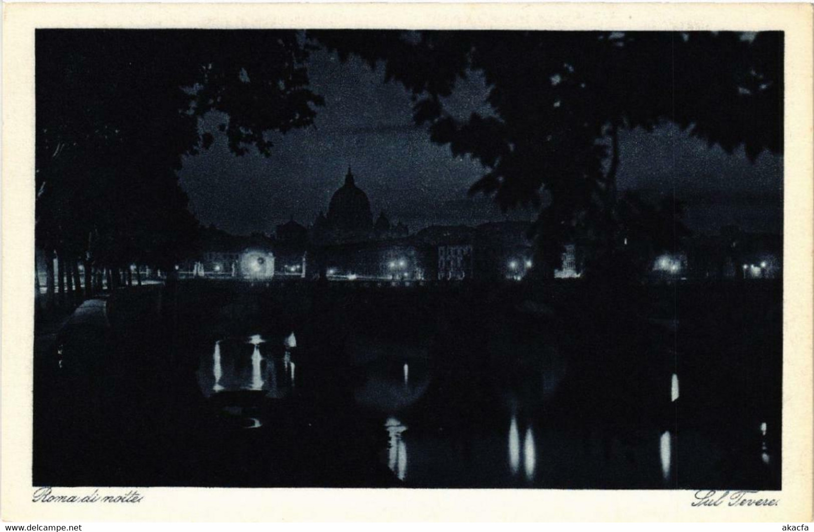 CPA AK ROMA Di Notte. Sul Tevere ITALY (552069) - Fiume Tevere