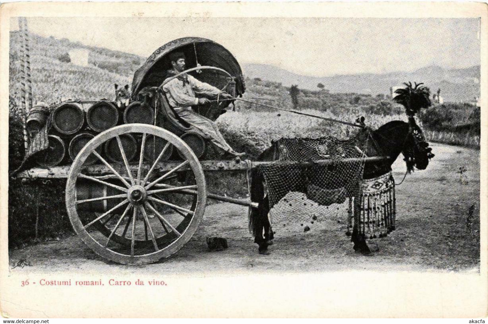 CPA AK ROMA Costumi Romani. Carro Da Vino ITALY (552788) - Transportes