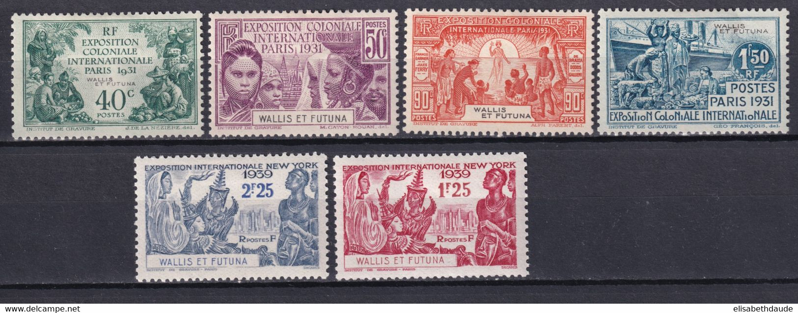 WALLIS ET FUTUNA  - 1931/1939 - YVERT N°66/71 * MH - COTE = 60 EUR - Neufs