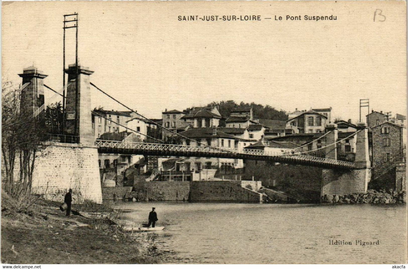 CPA AK St-JUST-sur-LOIRE - Pont Supendu (580278) - Saint Just Saint Rambert